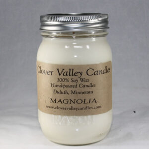 Magnolia Pint soy wax candle by Clover Valley Candles