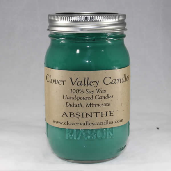 Absinthe Pint Clover Valley Candle soy wax candle