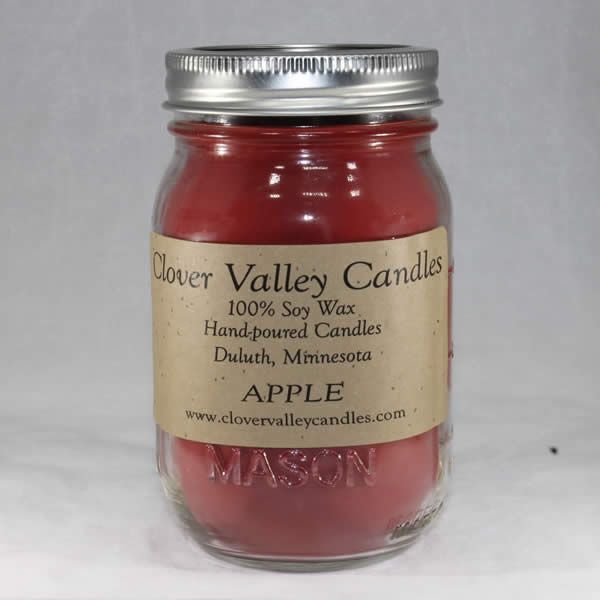 Apple Pint soy candle Clover Valley Candle