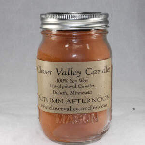 Autumn Afternoon Pint soy wax candle by Clover Valley Candles
