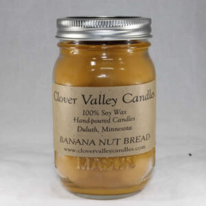 Banana Nut Bread Pint soy wax candles by Clover Valley Candles