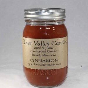 Cinnamon Pint soy wax candle by Clover Valley Candles