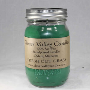 Fresh Cut Grass Pint soy candle by Clover Valley Candles