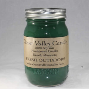 Fresh Outdoors Pint soy candle by Clover Valley Candles