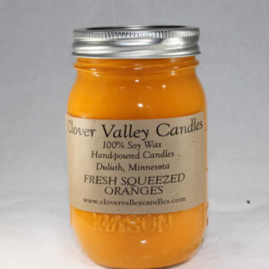 Fresh Squeezed Oranges Pint soy candle by Clover Valley Candles