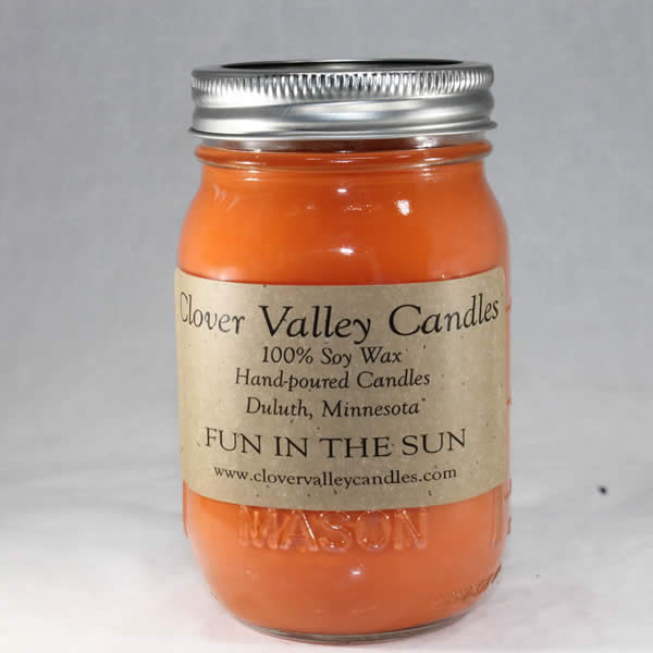 Fun In The Sun Pint soy candle by Clover Valley Candles
