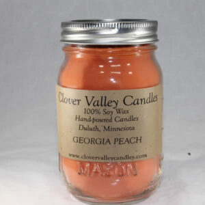 Georgia Peach Pint soy wax candle by Clover Valley Candles