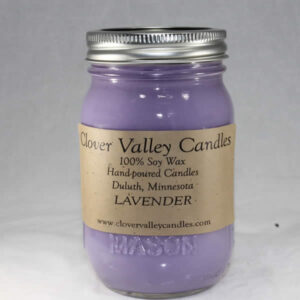 Lavender Pint soy wax candle by Clover Valley Candles