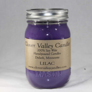 Lilac Pint soy wax candle by Clover Valley Candles