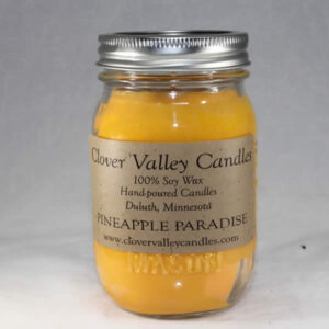 Pineapple Paradise Pint soy wax candle by Clover Valley Candles