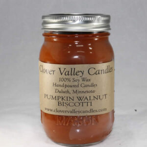 Pumpkin Walnut Biscotti Pint soy wax candle by Clover Valley Candles