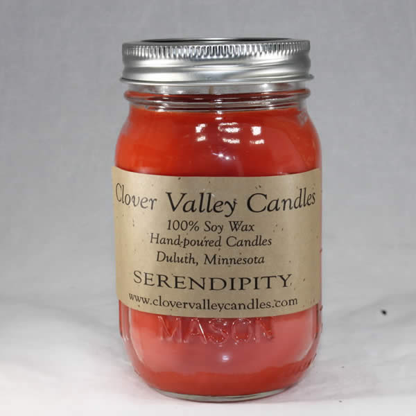 Serendipity Pint soy wax candle by Clover Valley Candles