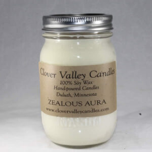 Zealous Aura Pint soy wax candle by Clover Valley Candles